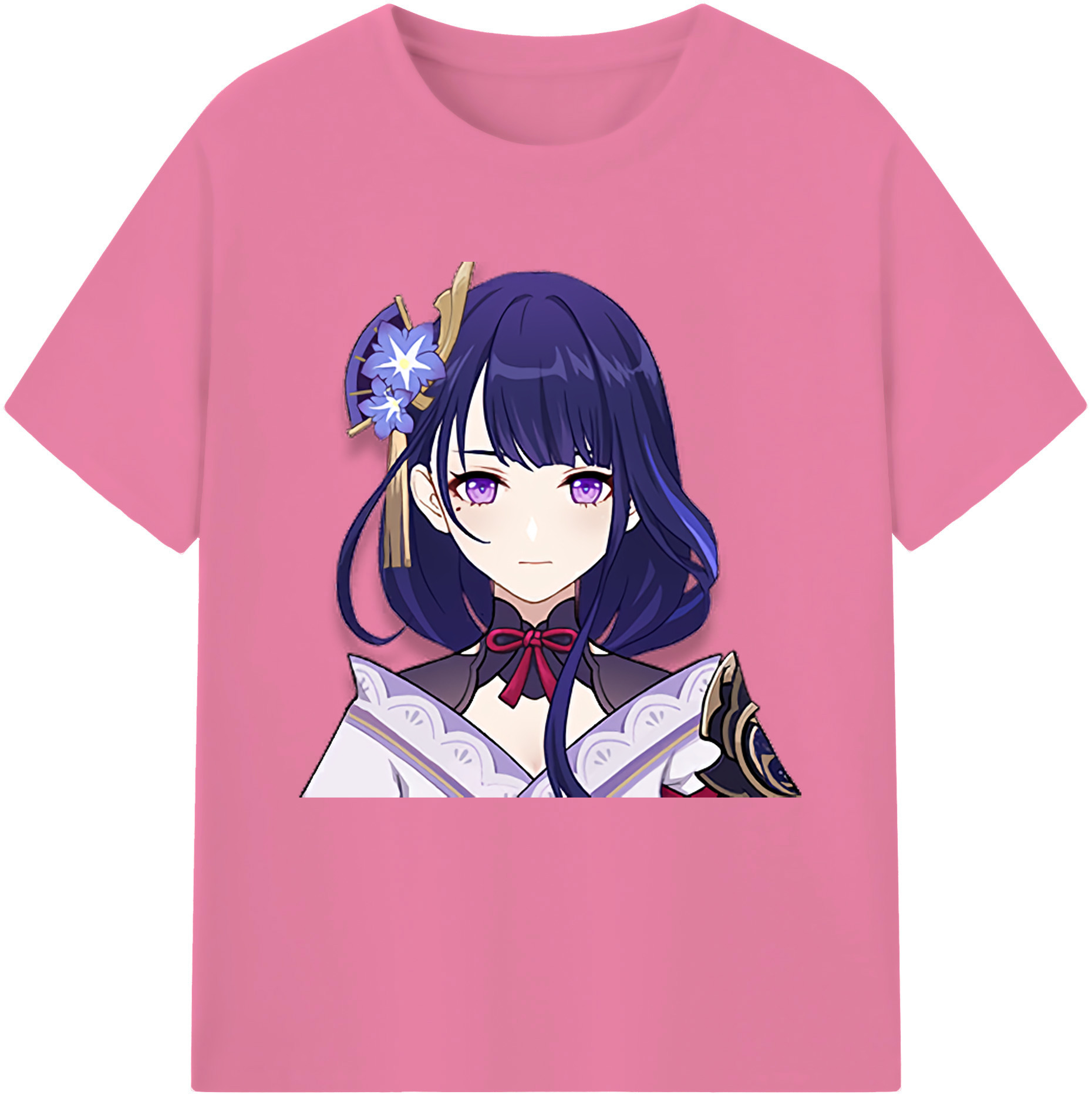 げんし神 雷電将軍 らいでんしょうぐん genshin Raiden Shogun 綿100％半袖Tシャツ（フロントプリント）